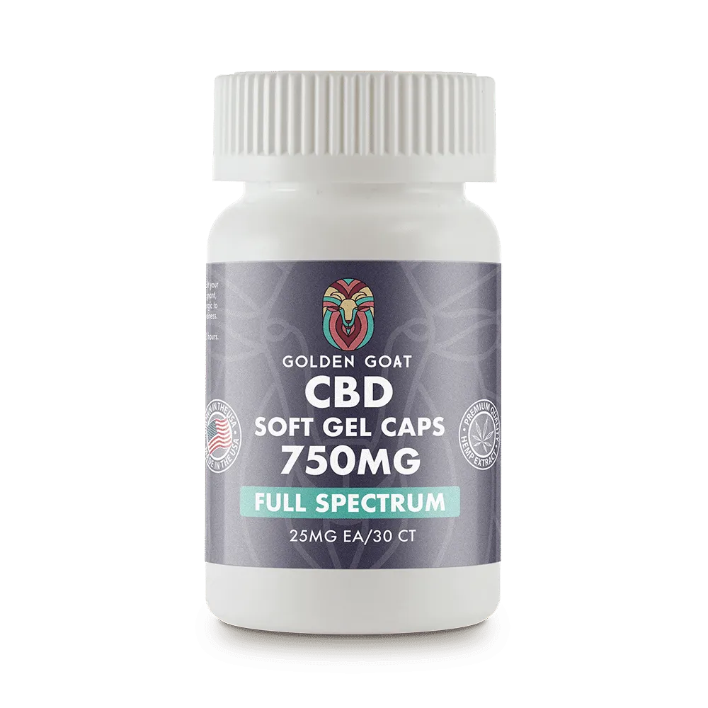 CBD Gel Capsules – Full Spectrum – 750MG – 30ct