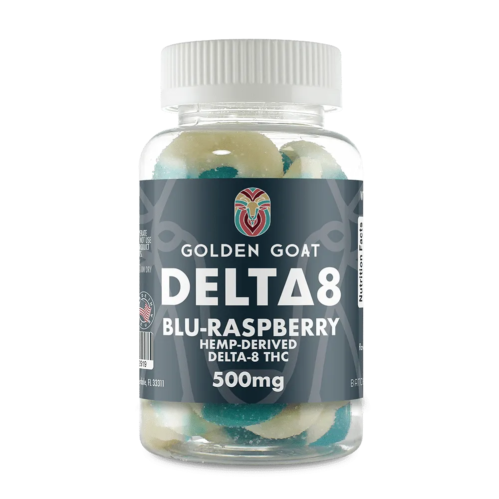 Delta 8 Gummies 500mg - Blue Raspberry Rings