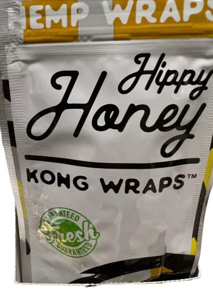 Kong Hemp Natural Organic Herbal Wraps Hippyhoney Flavored (5 Cnt 2 Per Pack)