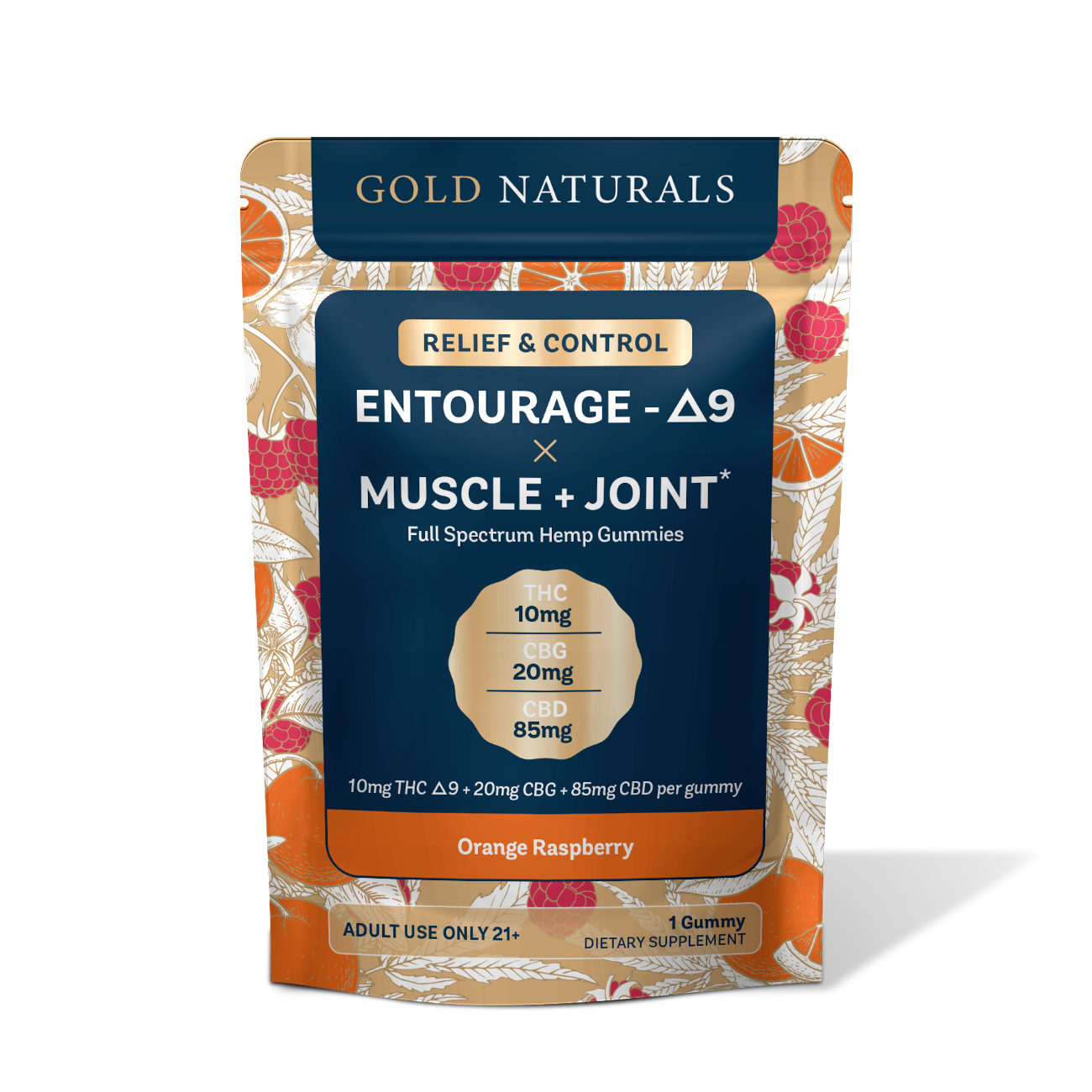 Gold Naturals Entourage Δ9 x Muscle + Joint Gummy