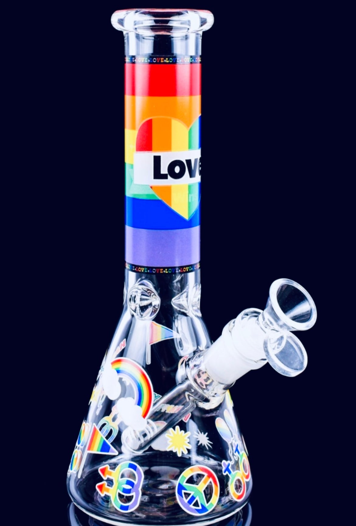 Uniqsmokes 10inch Glass Rainbow Pride Bong