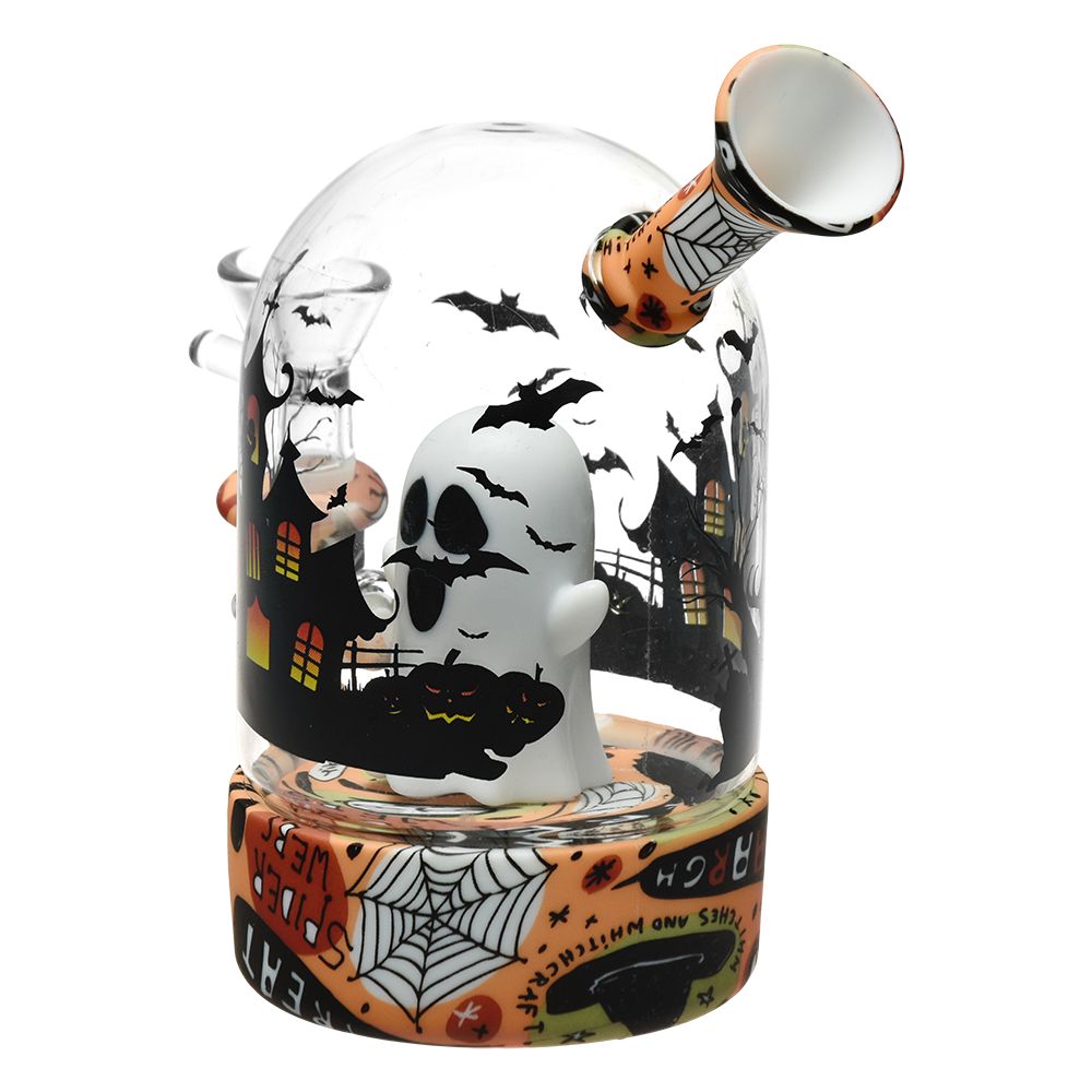 Haunted House Bell Jar Silicone & Glass Bong - 4.5" / 14mm F