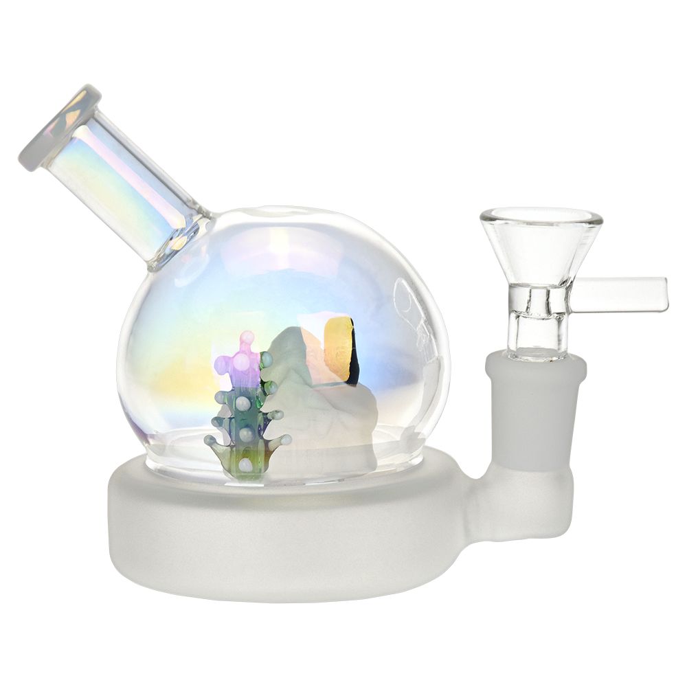 Christmas House Globe Glass Water Pipe - 3.75" / 14mm F