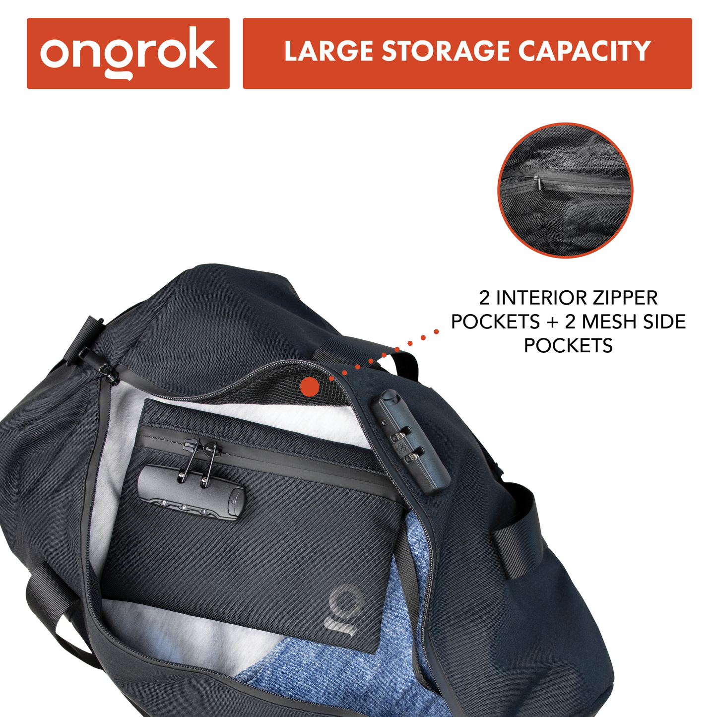 Ongrok Carbon-lined Smell proof Duffle Bag