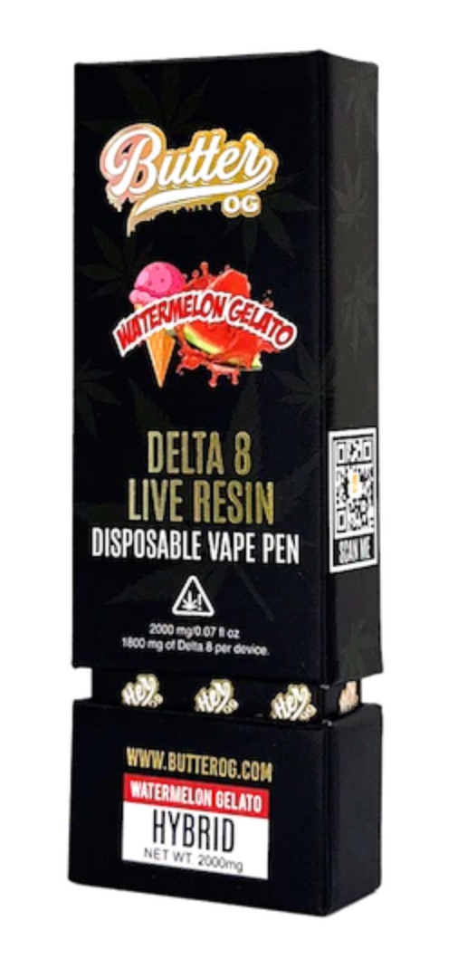 Experience Delightful Hits with Butter OG Delta Live Resin Disposable Vape - One Pack