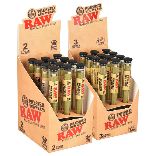 RAW Pressed Bud Wrap Cone | 12pc Display