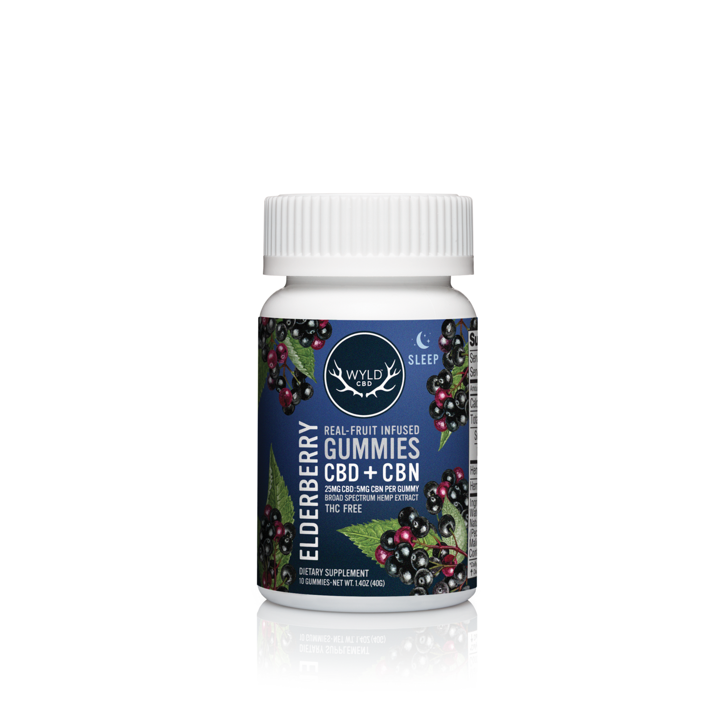 Wyld CBD Real Fruit Infused CBD + CBN Sleep Elderberry Gummies