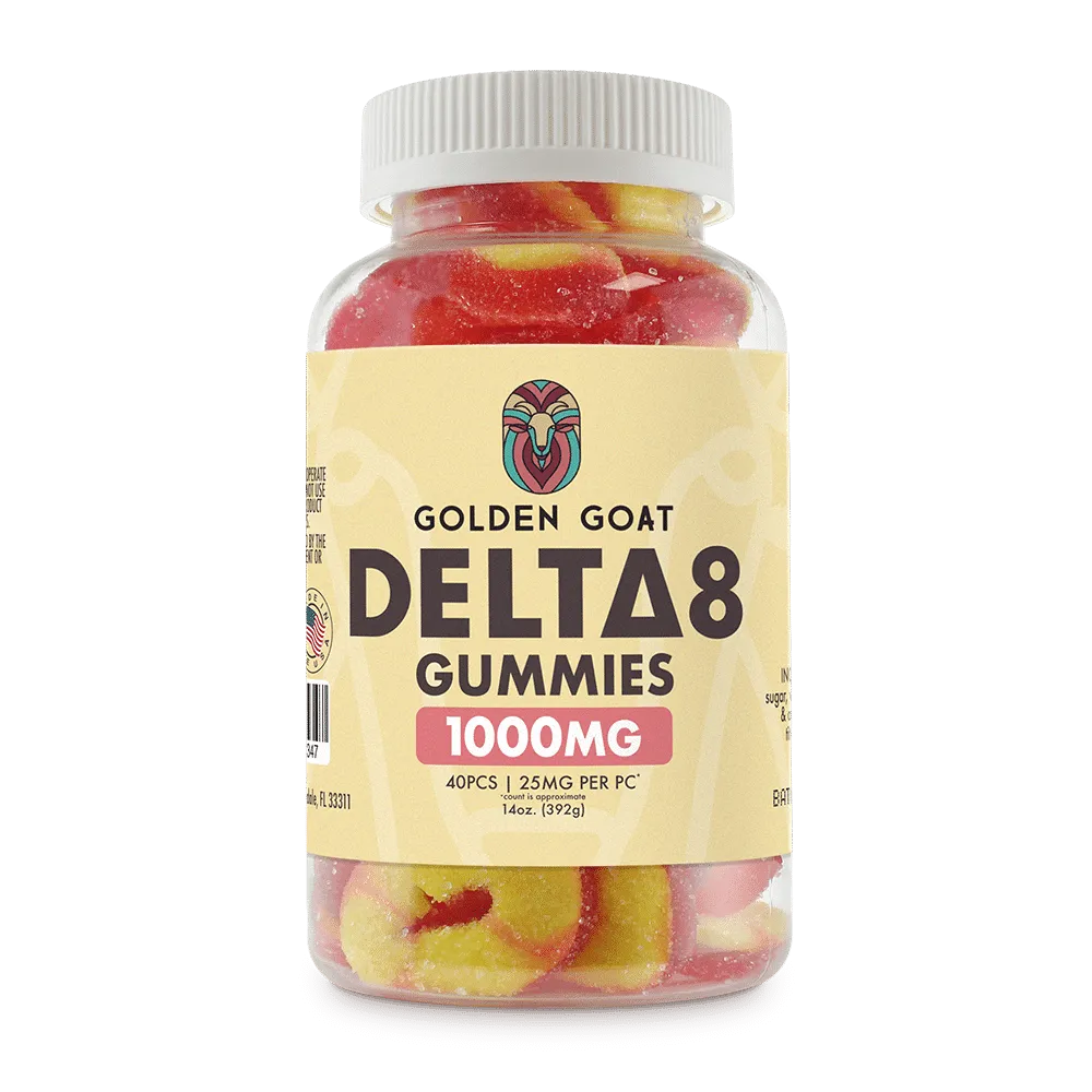 Experience Bliss with Peach Rings Delta 8 Gummies 1000mg from Legal Hemp