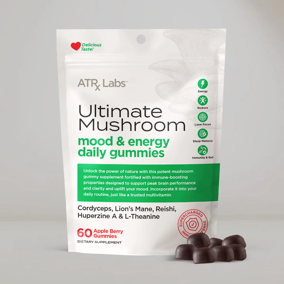 ATRx Daily Mood & Energy Super Mushroom Gummies