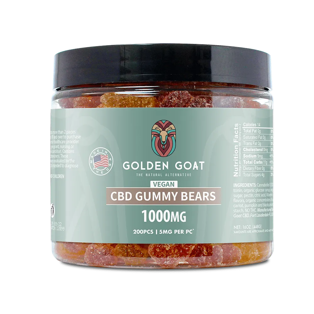 CBD Vegan Gummies 1000MG - Clear Bears