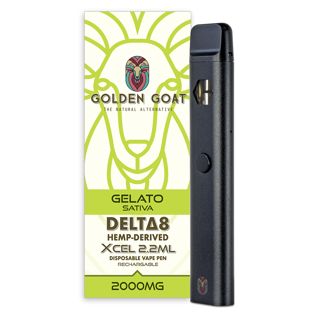 Delta-8 THC Vape Device, 2000mg, Rechargeable/Disposable - Gelato