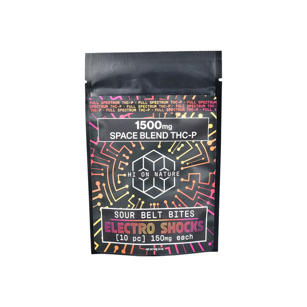 HI On Nature Electro Shocks THCP Sour Belt Bites | 1500mg | 10pc | 10pk Display