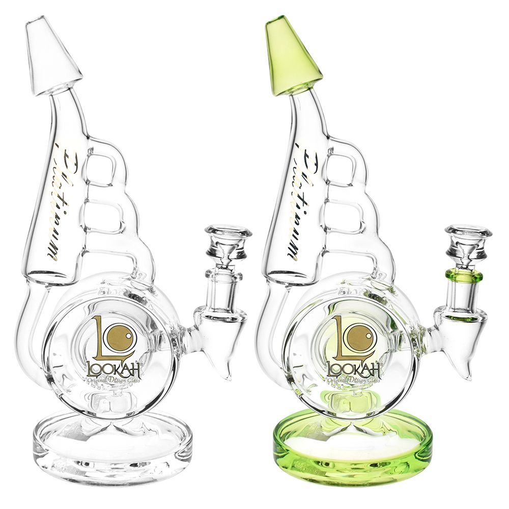 Lookah Glass Horn Recycler Water Pipe | 10.5" | 14mm F