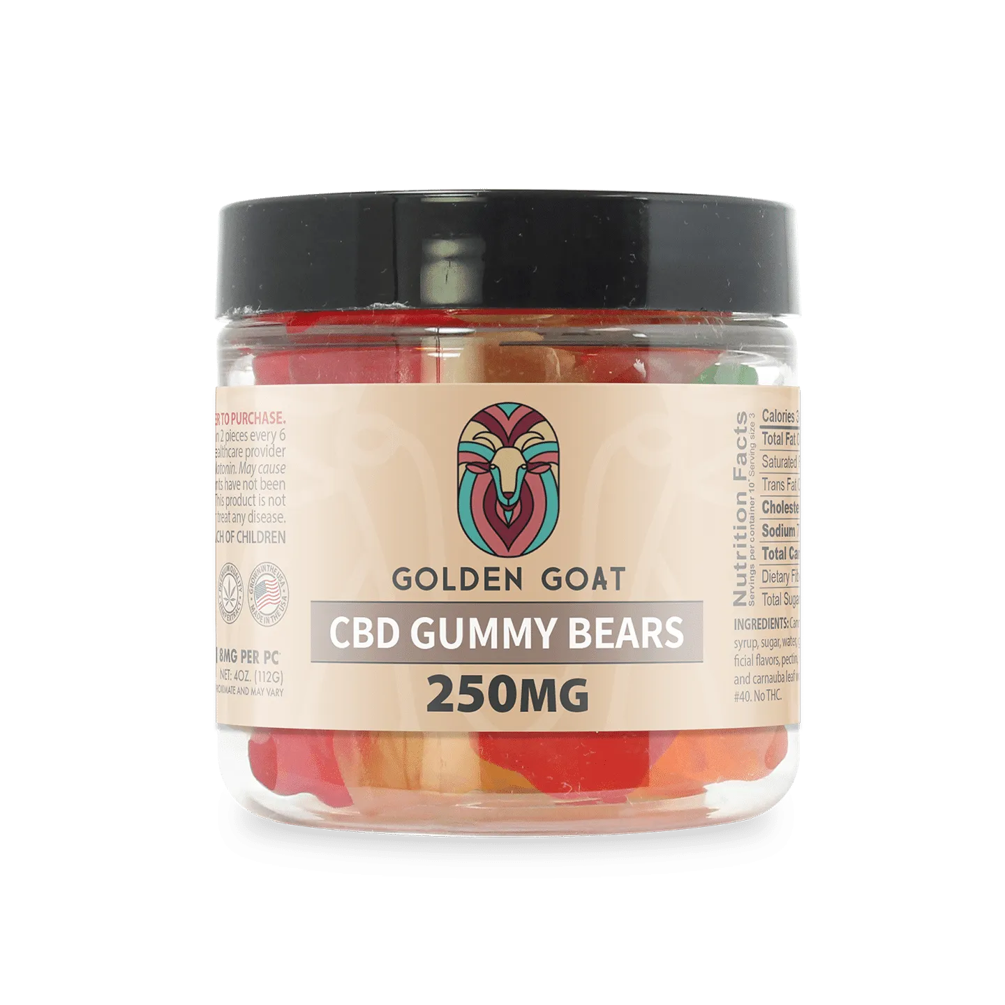 CBD Gummies 250MG - Clear Bears