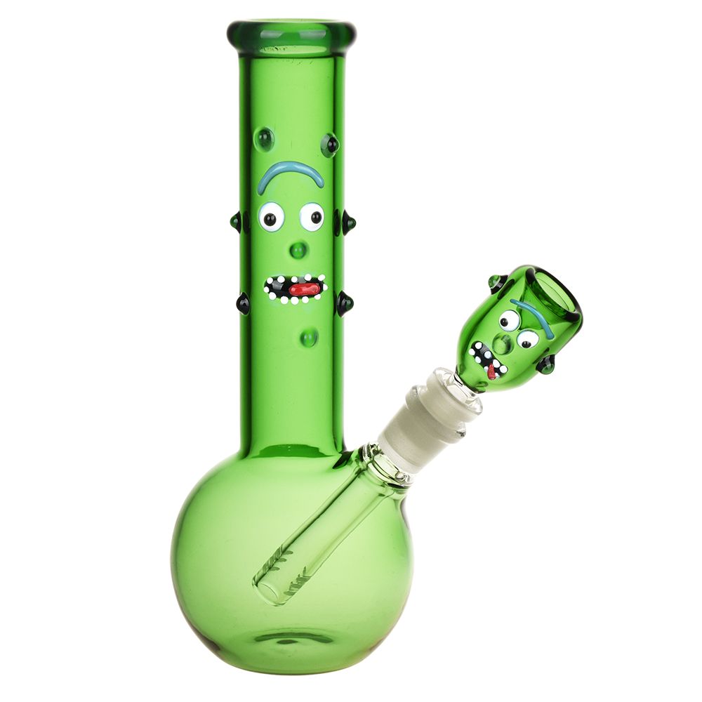 Richard the Pickle Glass Water Pipe - 9" / 14mm F