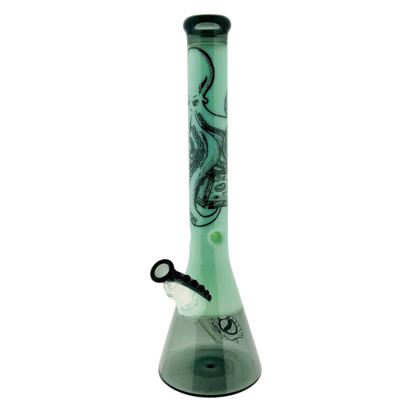 18" X 5mm kraken 2 tone sleeve Beaker Bong