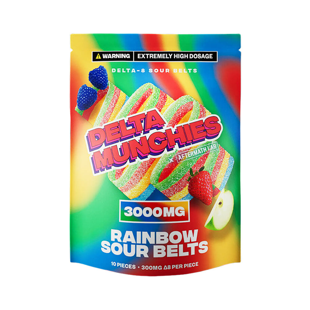 Elevate Your Experience with Delta Munchies D8 Sour Belts - Rainbow