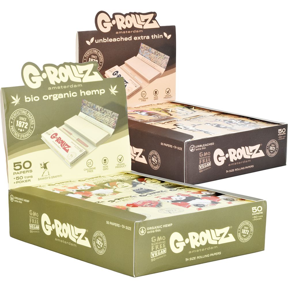 G-ROLLZ x Banksy's Graffiti Papers + Tips | 50pc | 1 1/4 | 24pk