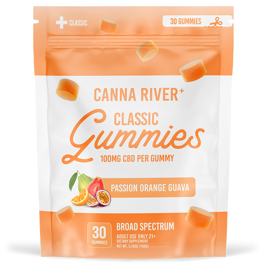 Canna River - Broad Spectrum CBD Gummies - Passionfruit, Orange, Guava