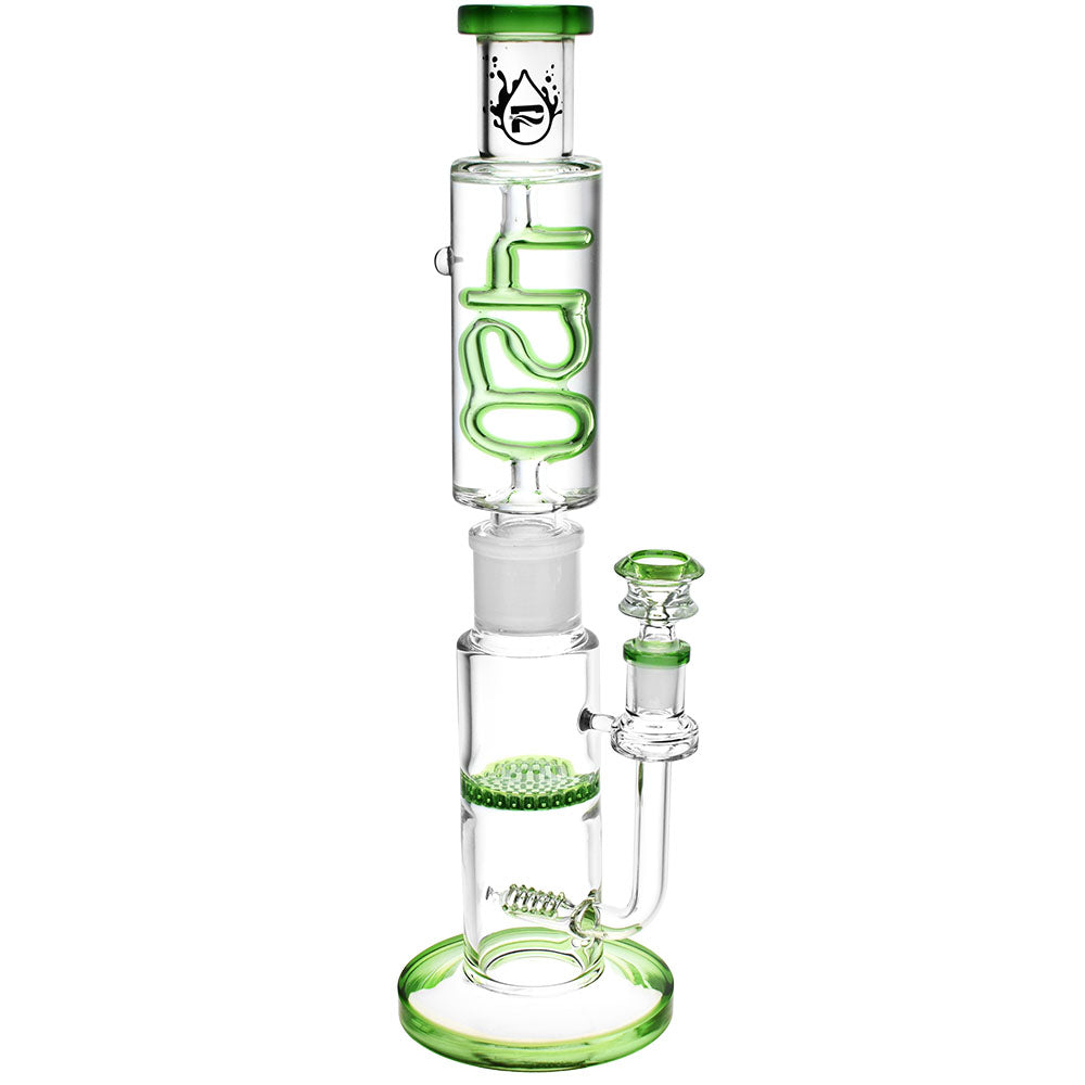 Unlock Blissful Smoking with the Pulsar 420 Design Glycerin Stacker Water Pipe - Green