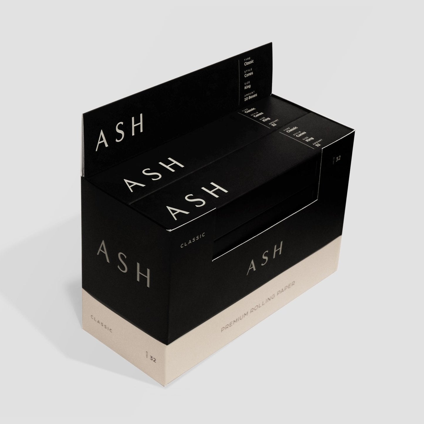 ASH Pre-Rolled Cones | Classic | 32 Count | Box