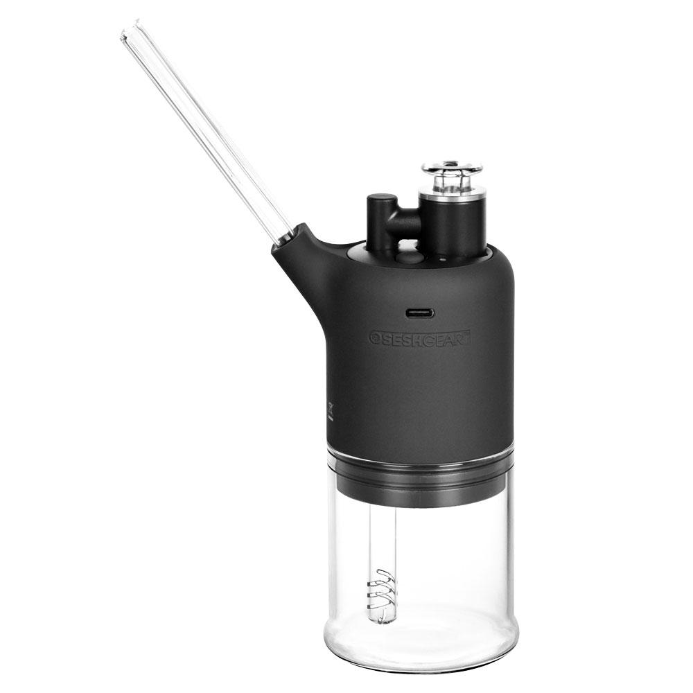 Portable electric coffee grinder with clear glass base for the Dabtron Electric Dab