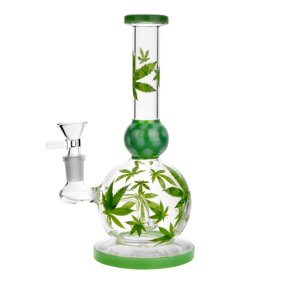 Elevate Your Experience with the Hemp Leaf Water Pipe 14mm Female Design