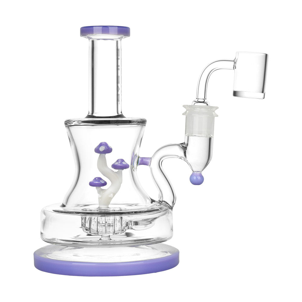 Pulsar Mushroom Dab Rig with purple accents and cool mushroom percolators