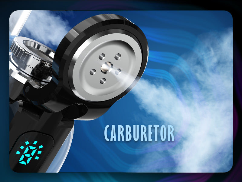 Mechanical device with circular metal carburetor for the ultimate electric dab experience