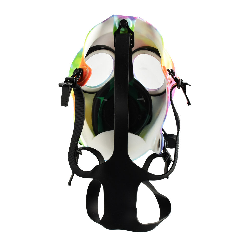 Colorful gas mask with bulging lenses for the ultimate acrylic water pipe experience