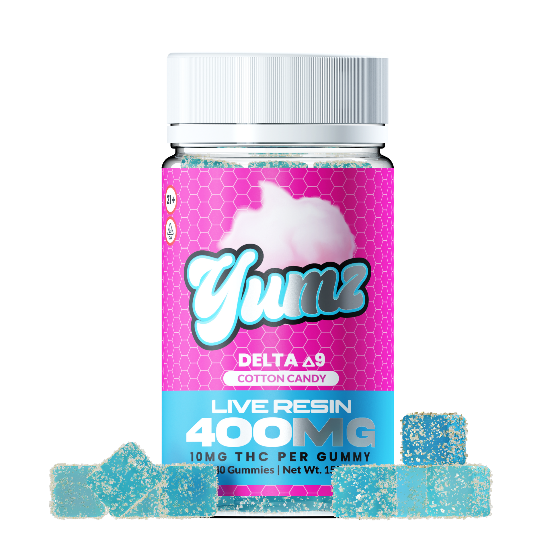 Experience Carnival Bliss with Delta-9 THC Cotton Candy Gummies!