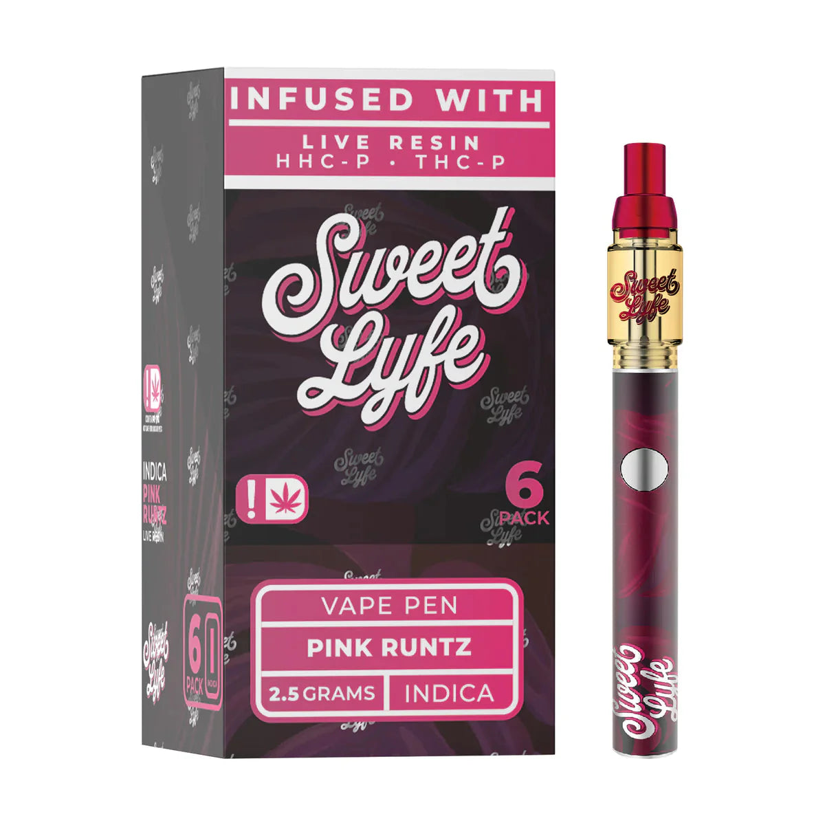 Experience Flavorful Bliss with Sweet Lyfe Pink Runtz Vape Pen - 6 Pack