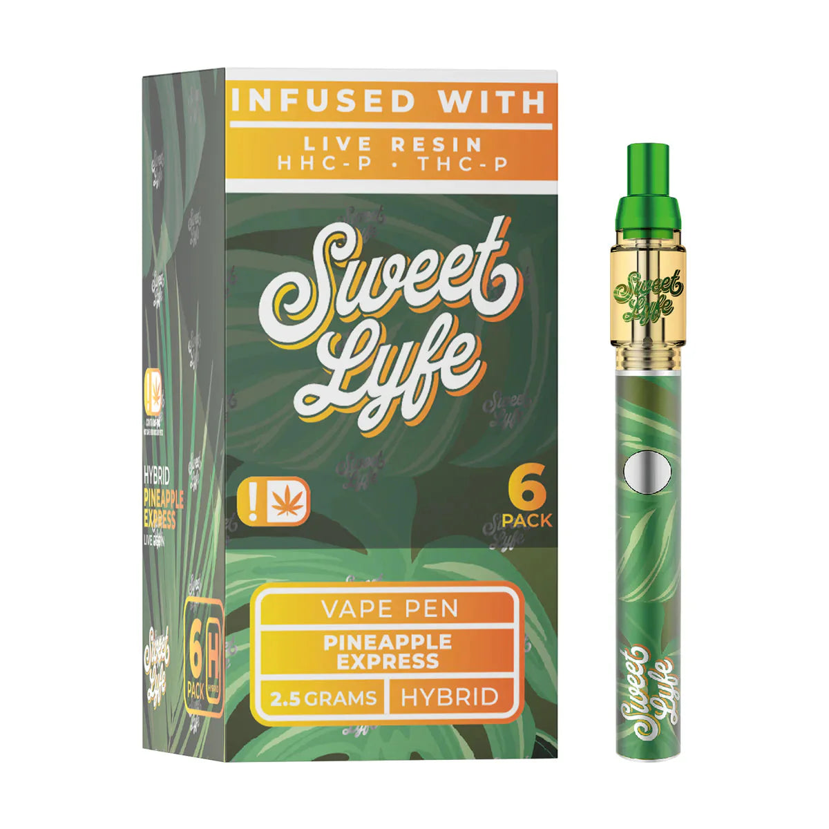 Experience Pineapple Express Bliss with Our Live Resin Vape Pen - 6 Pack