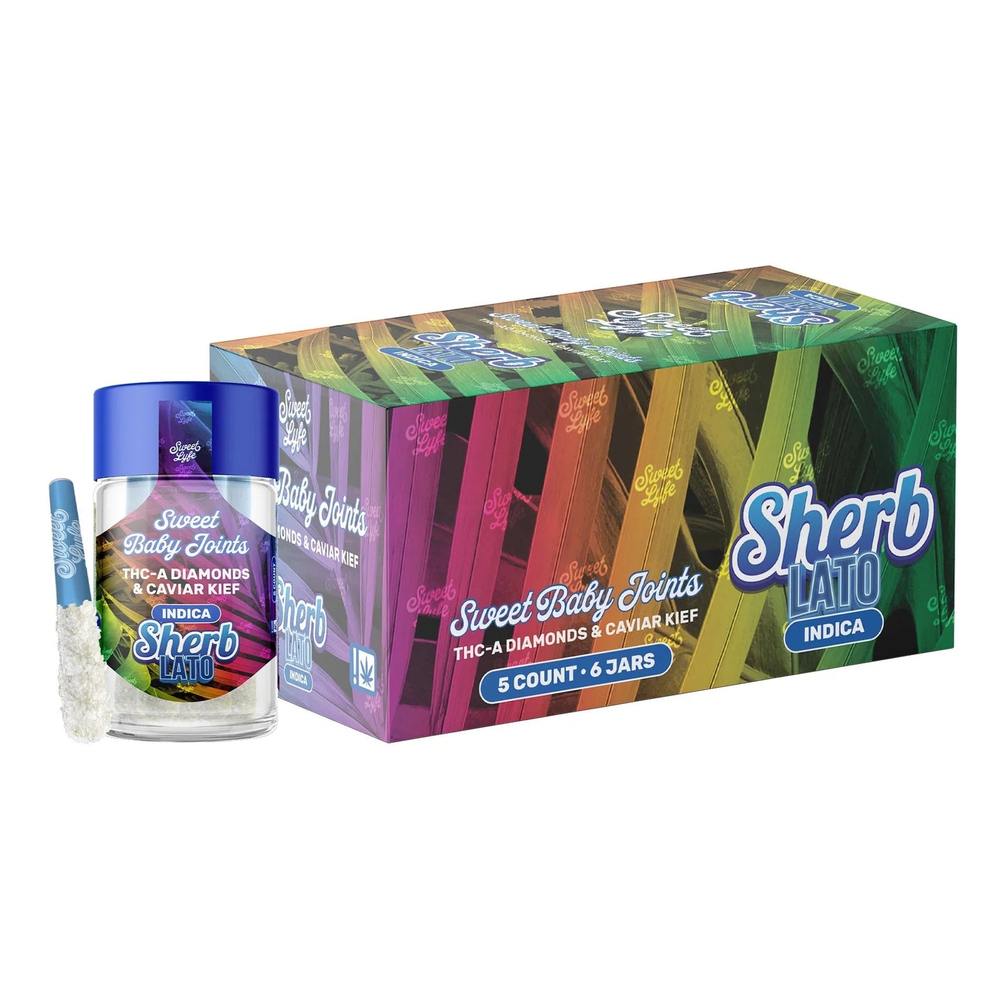 Experience the Bliss of Sweet Lyfe Baby Joints - Sherb Lato Indica - 6 Pack