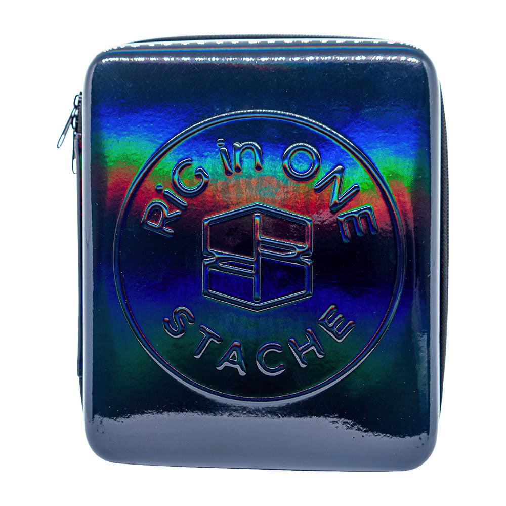 Holographic zippered case with Rig One Stache logo for the Stache Products Rig