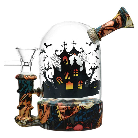 Haunted House Bell Jar Silicone & Glass Bong - 4.5" / 14mm F