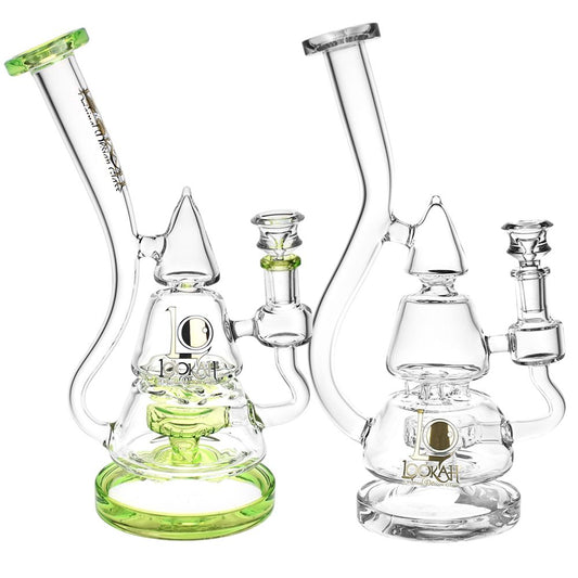 Lookah Glass Stacked Triangle Water Pipe | 11.25"