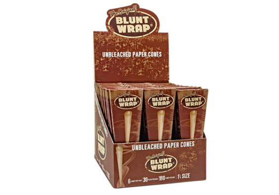 Blunt Wrap Unbleached Cones - 1/4 - 6 pack