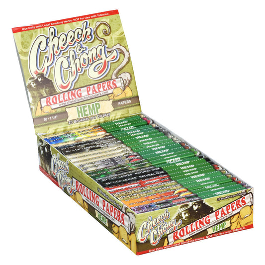 Cheech & Chong Hemp Rolling Papers | 1 1/4" | 25pc Display