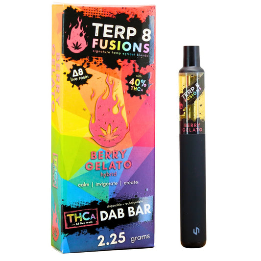 Berry Gelato 2.25g THCA + D8 Live Resin Disposable Dab Bar | Terp 8 - The DopeSpot.Store