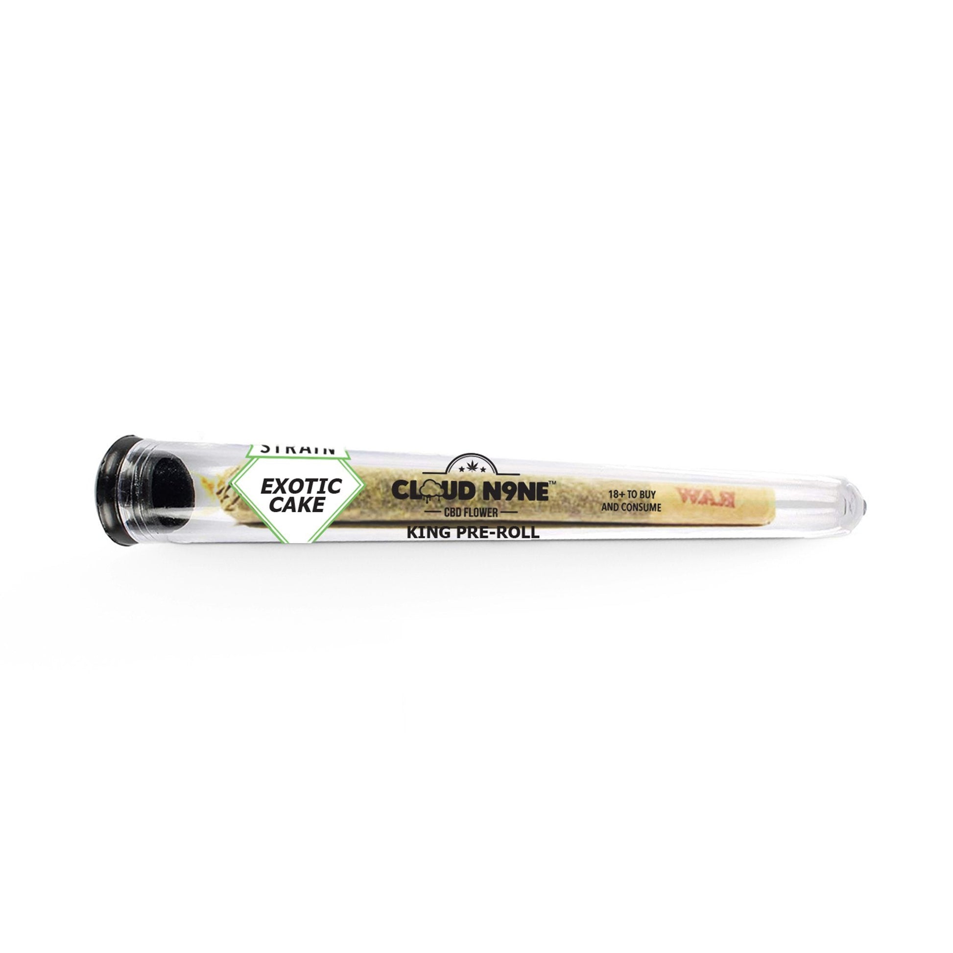 Cloud N9ne CBD Flower: Pre - Roll - Strain: Exotic Cake (Indoor) - The DopeSpot.Store