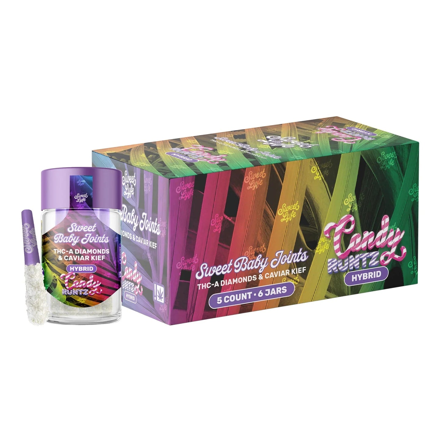 Indulge in Sweet Baby Joints Candy Runtz with THC-A Diamonds & Kief - 6 Pack