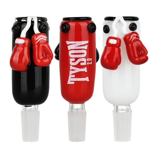 Boxing-themed liquor bottle stoppers with mini gloves for the Knockout Style Herb Slide