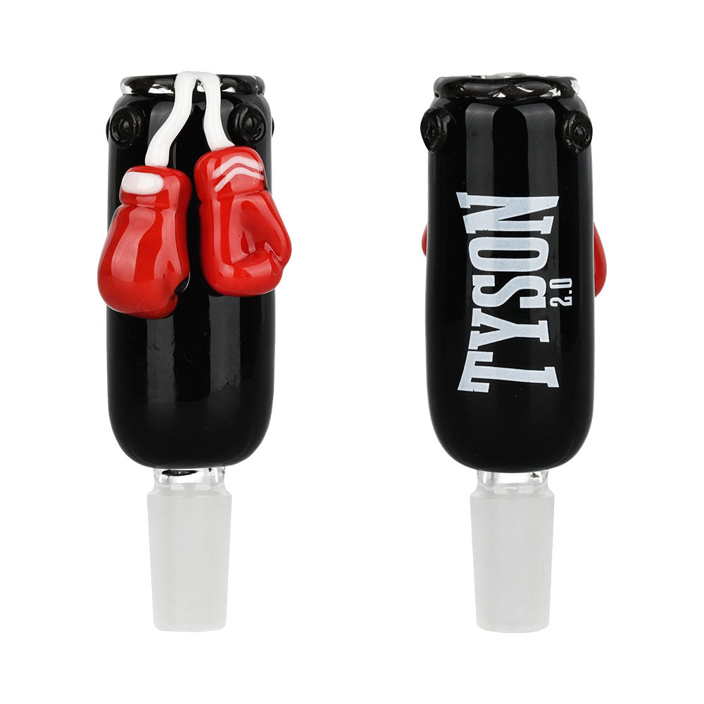 Cool Boxing-themed glass bong with red gloves and NOSLJ branding, featuring a punching bag design