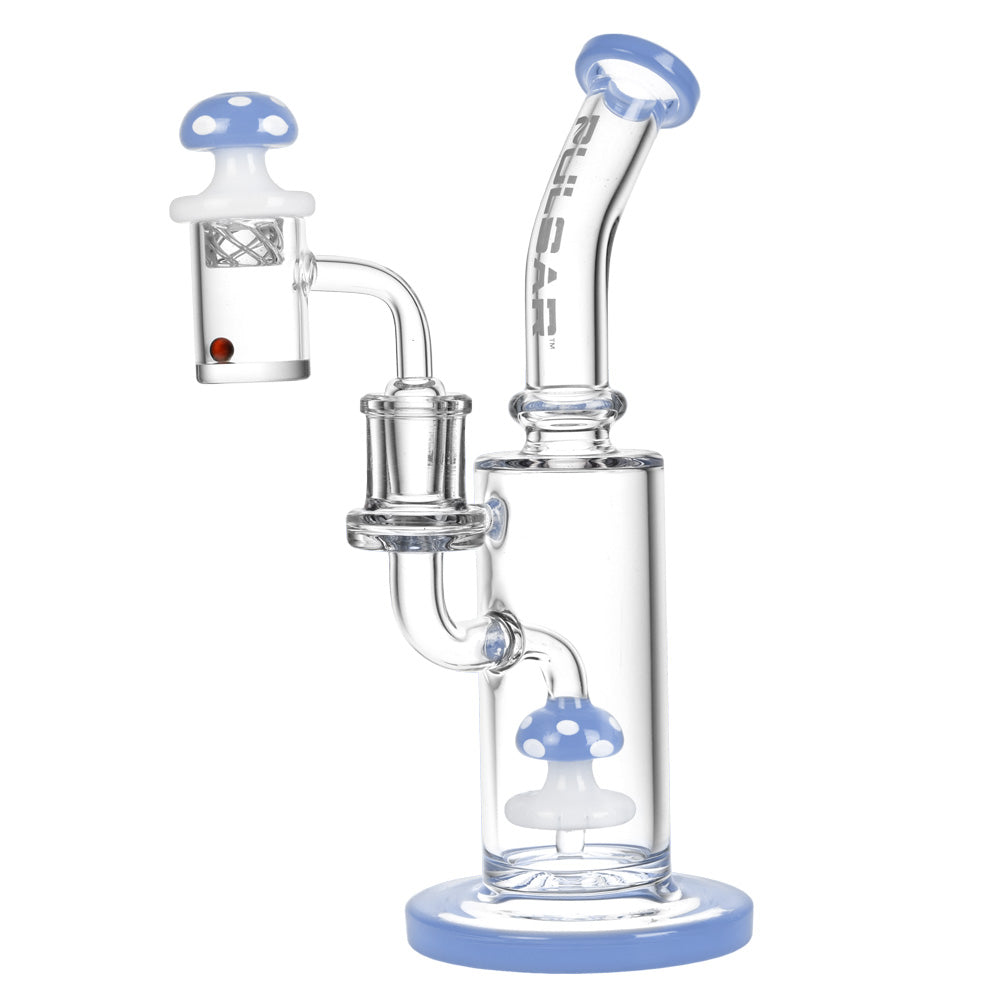 Mushroom Oil Rig with Carb Cap - Colors Vary Buy Delta 8 - Blue