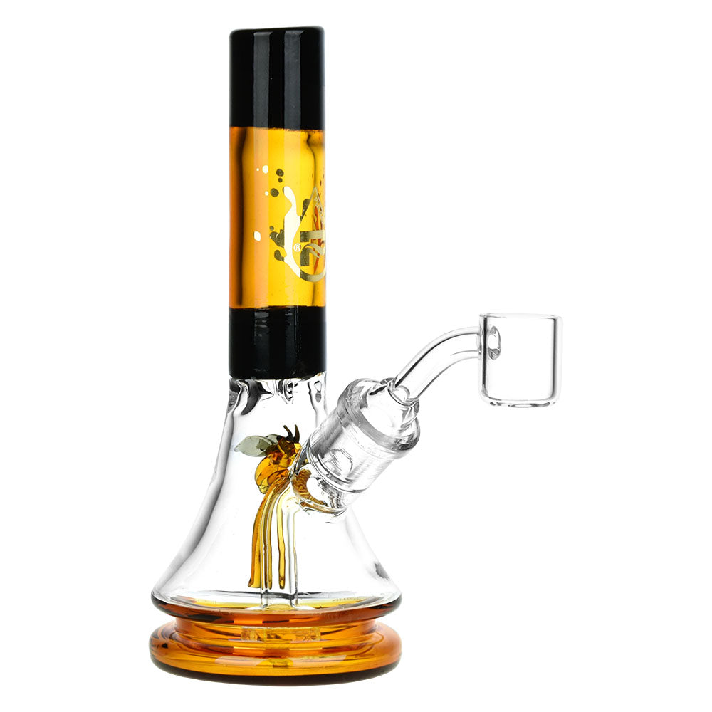 Pulsar Mini Dab Rig with Honey & Bee Design - Perfect for Delta 8! - Gold