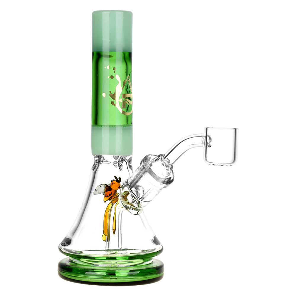 Pulsar Mini Dab Rig with Honey & Bee Design - Perfect for Delta 8! - Green