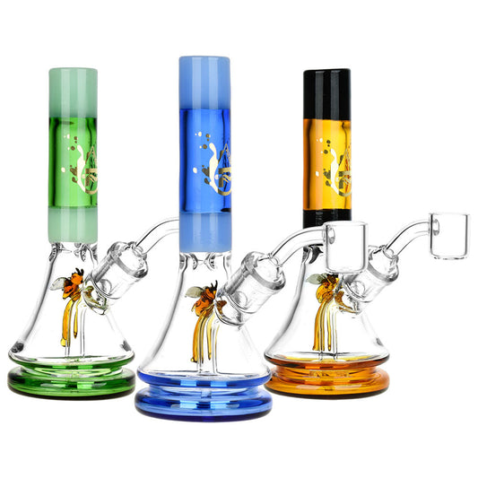 Pulsar Mini Dab Rig with Honey & Bee Design - Perfect for Delta 8!