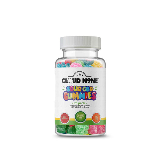 Cloud N9ne CBD Sour Gummies: Daytime - 20 Pack - 200mg CBD - The DopeSpot.Store