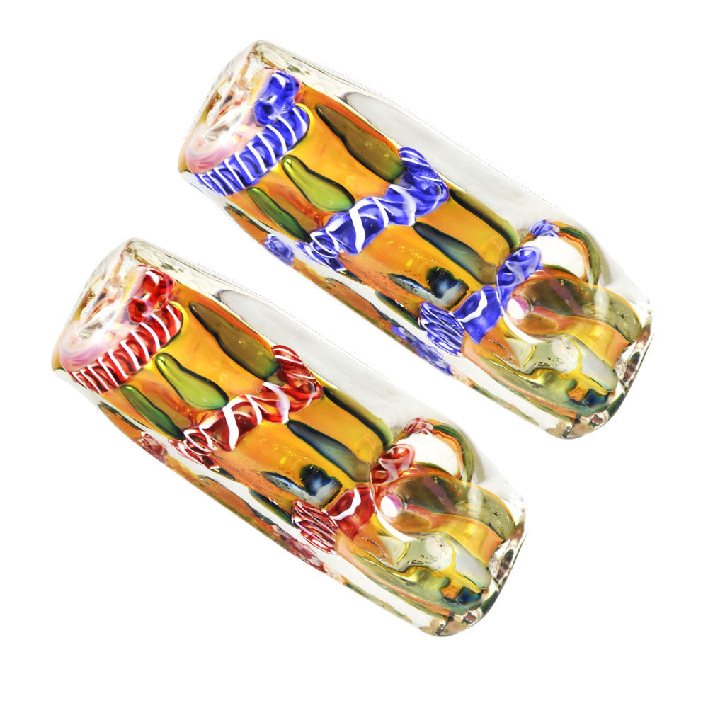 Unleash Artistry with Our Fumed Metallic Abstract Hand Pipe!